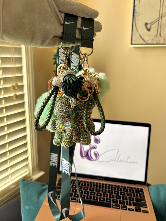 Green Boujie Bear Keychain