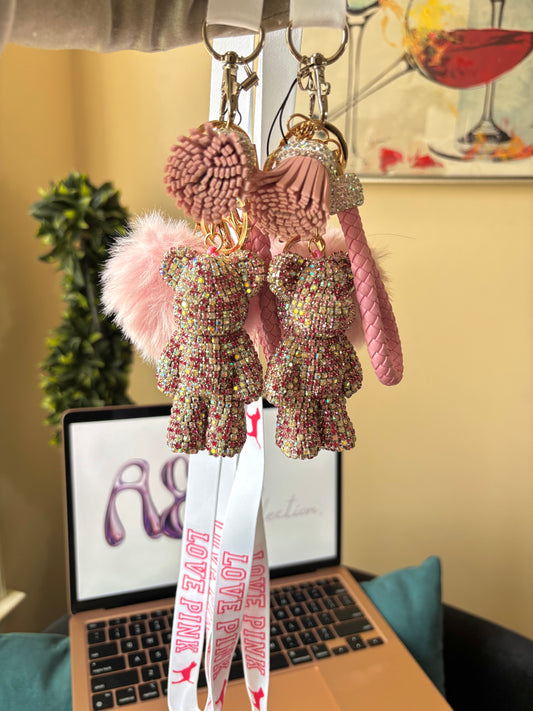 Pink Boujie Bear Keychain