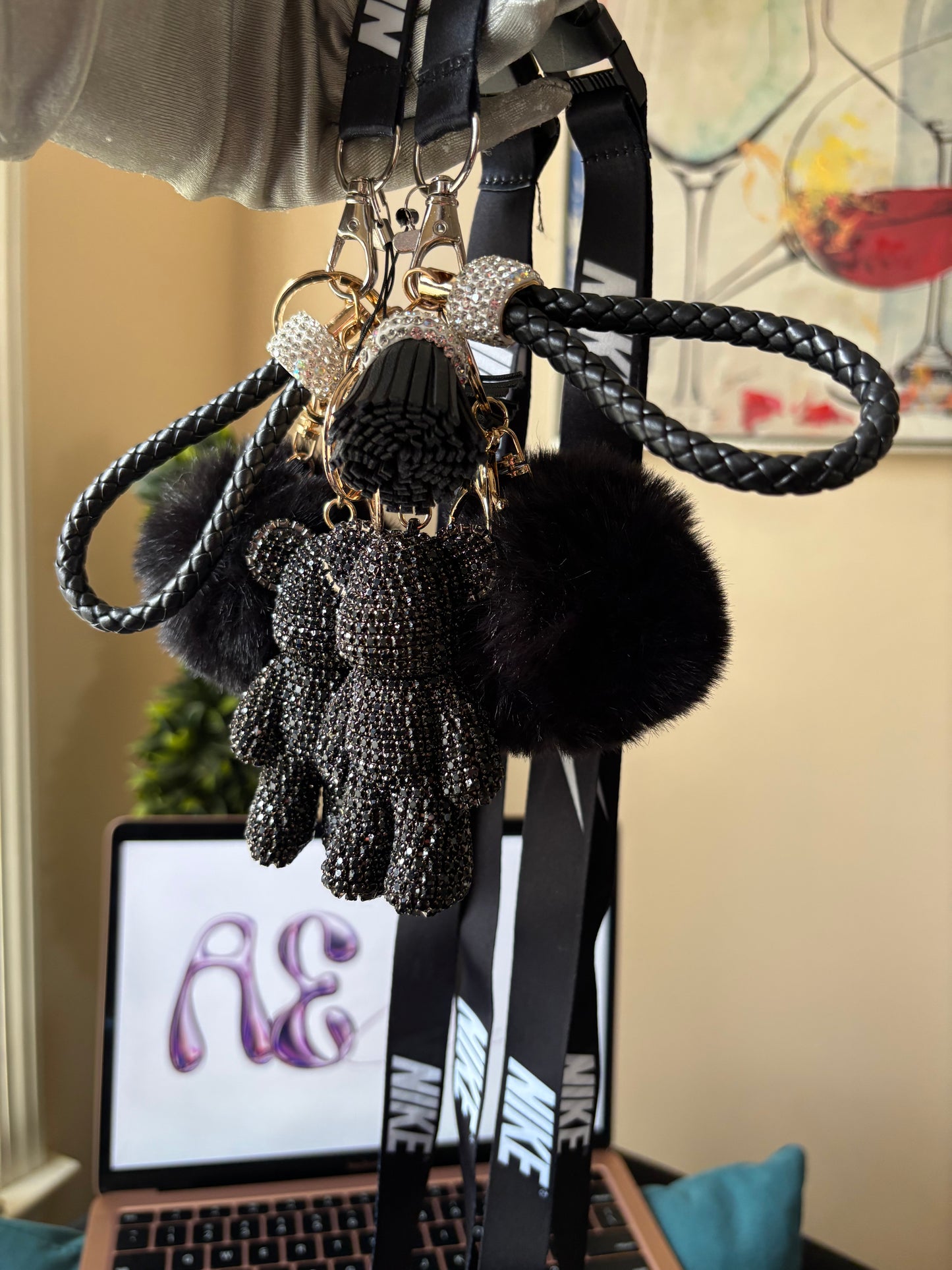 Black Boujie Bear Keychain