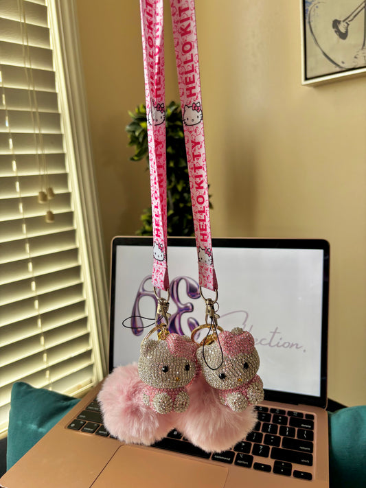 Pink Hello Pretty Keychain
