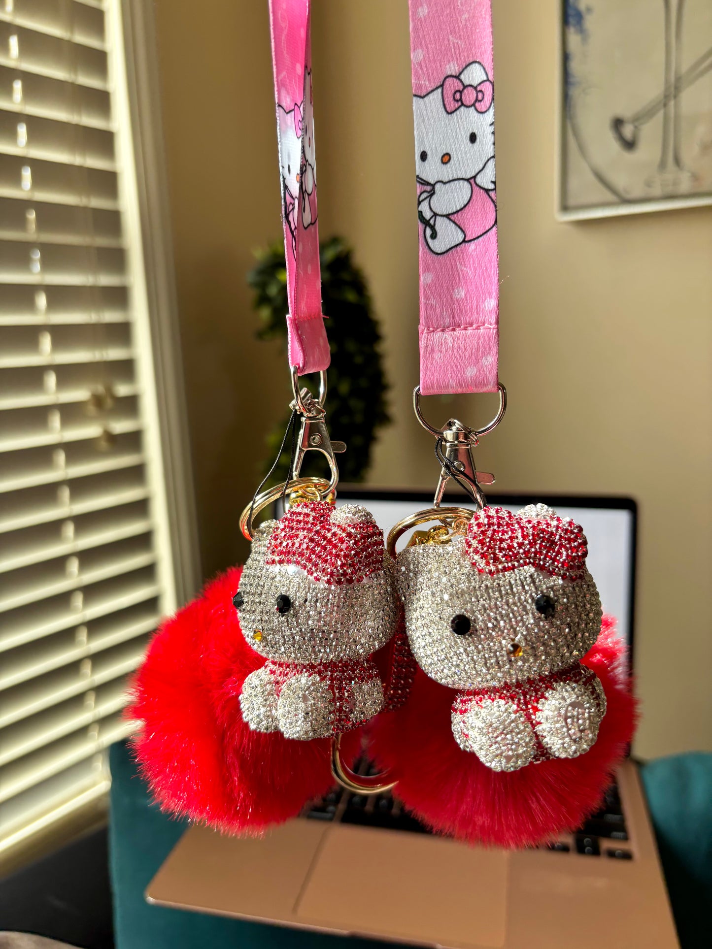 Red Hello Pretty Keychain