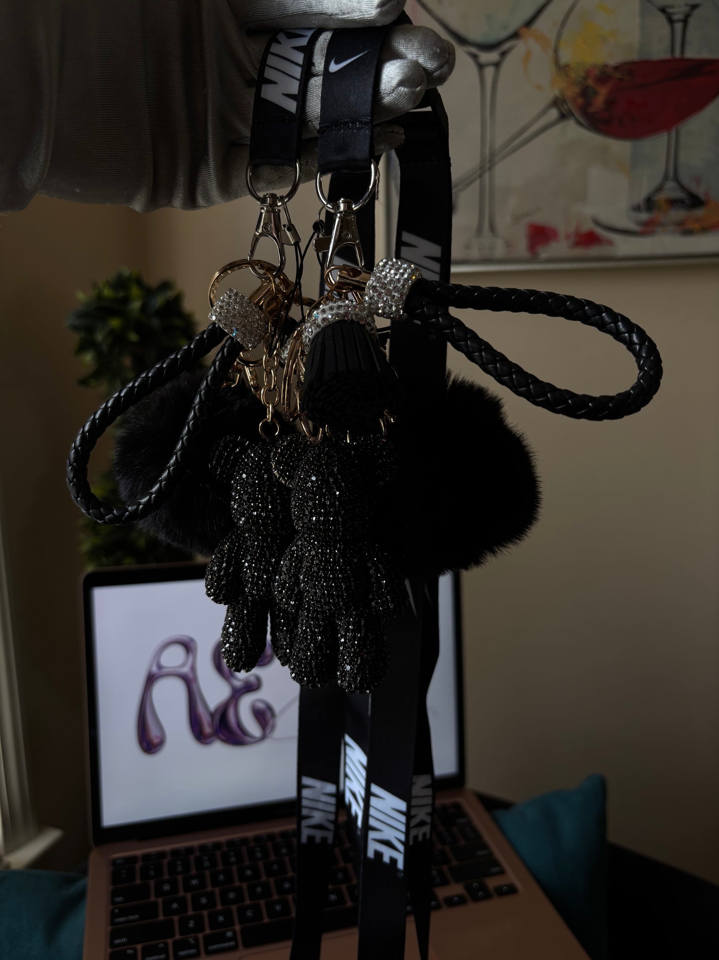 Black Boujie Bear Keychain