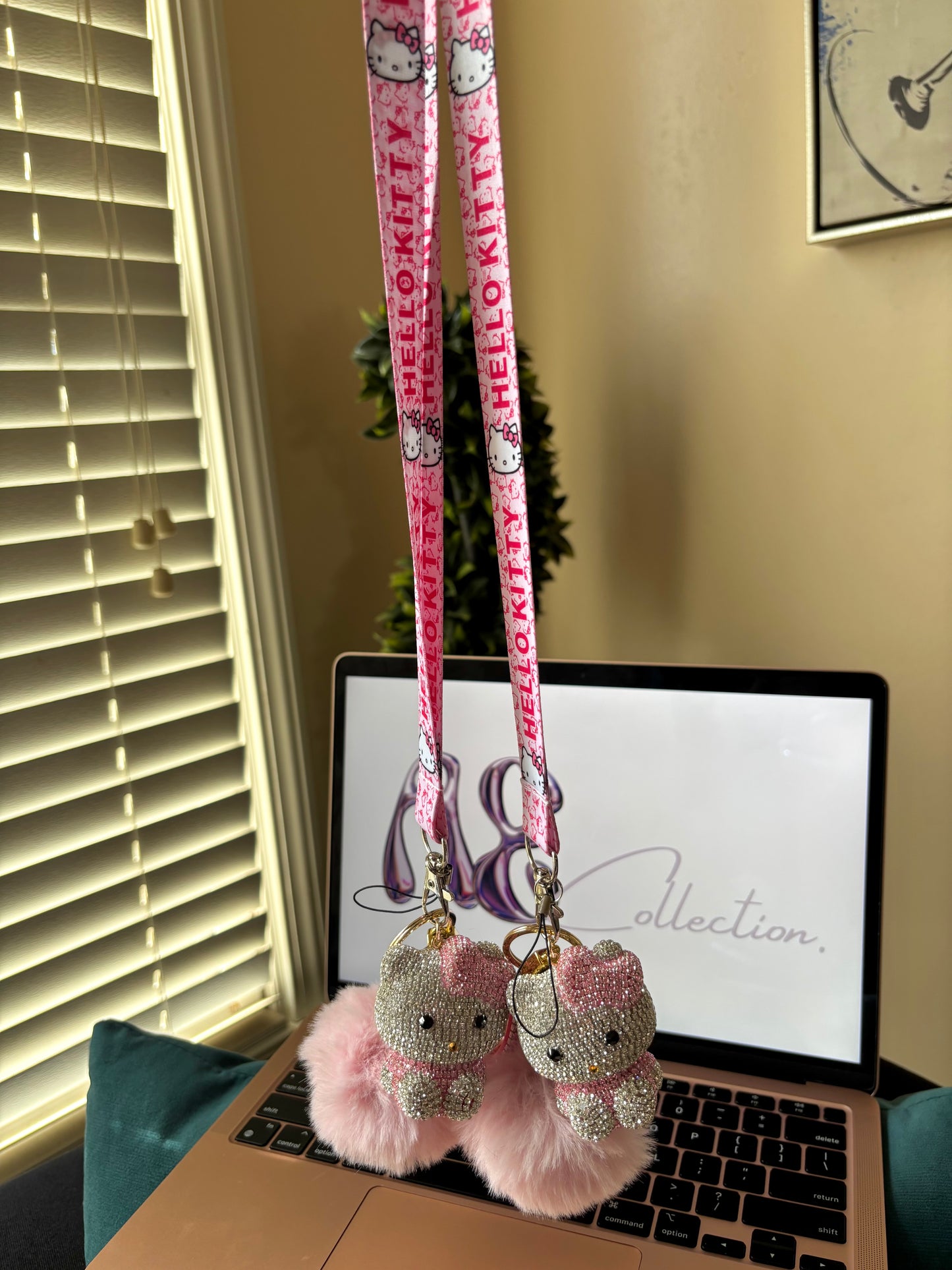 Pink Hello Pretty Keychain
