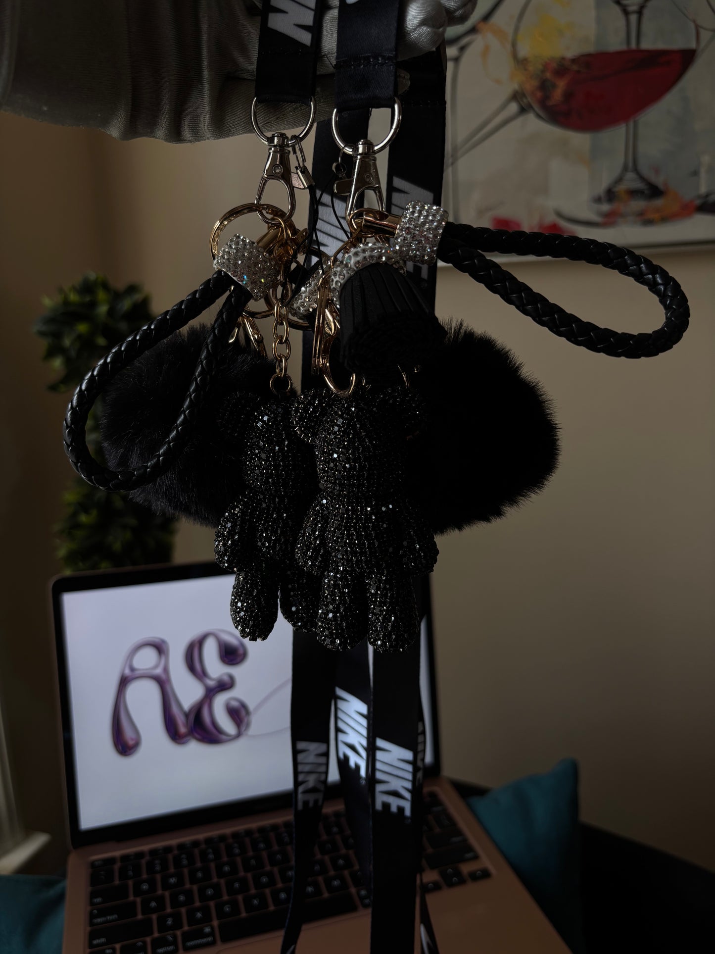 Black Boujie Bear Keychain